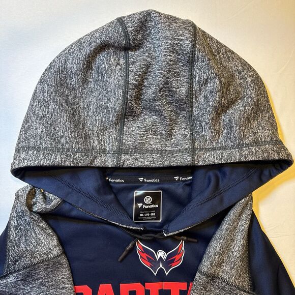 Washington Capitals Jacket Men's 2XL NHL Blue Gray Red Hoodie Jacket Fanatics - Picture 4 of 16